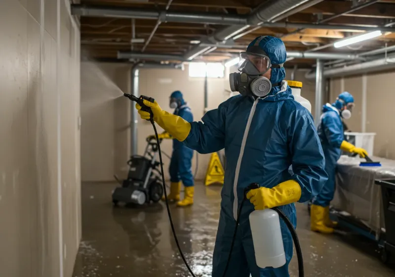 Basement Sanitization and Antimicrobial Treatment process in Parlier, CA