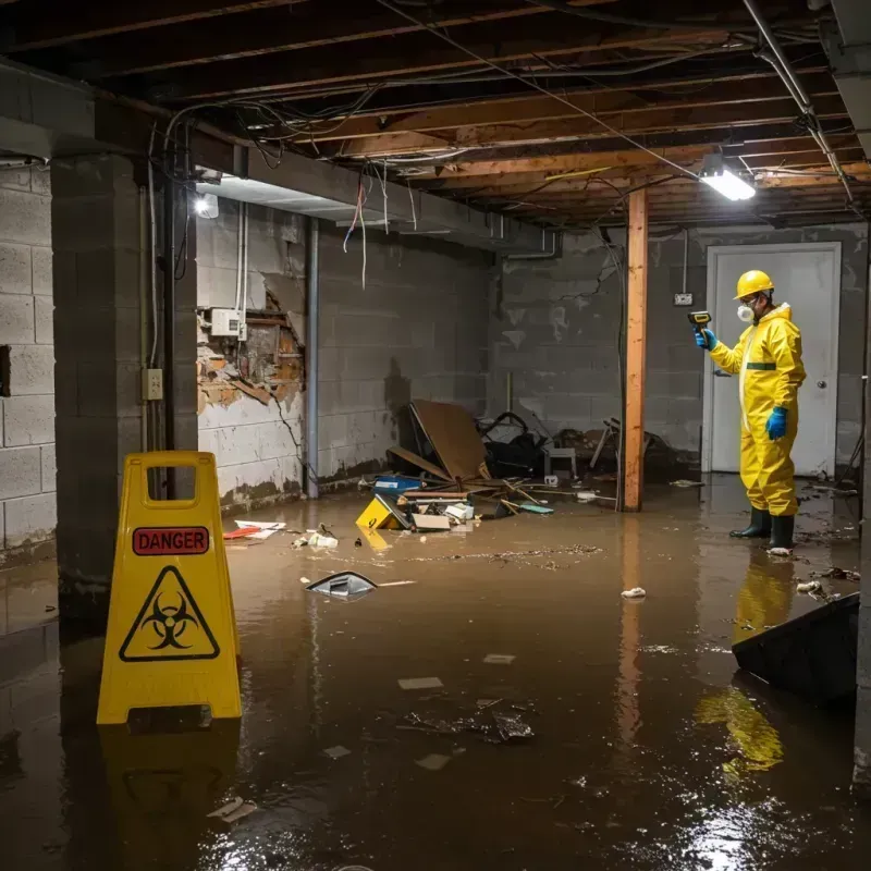 Flooded Basement Electrical Hazard in Parlier, CA Property